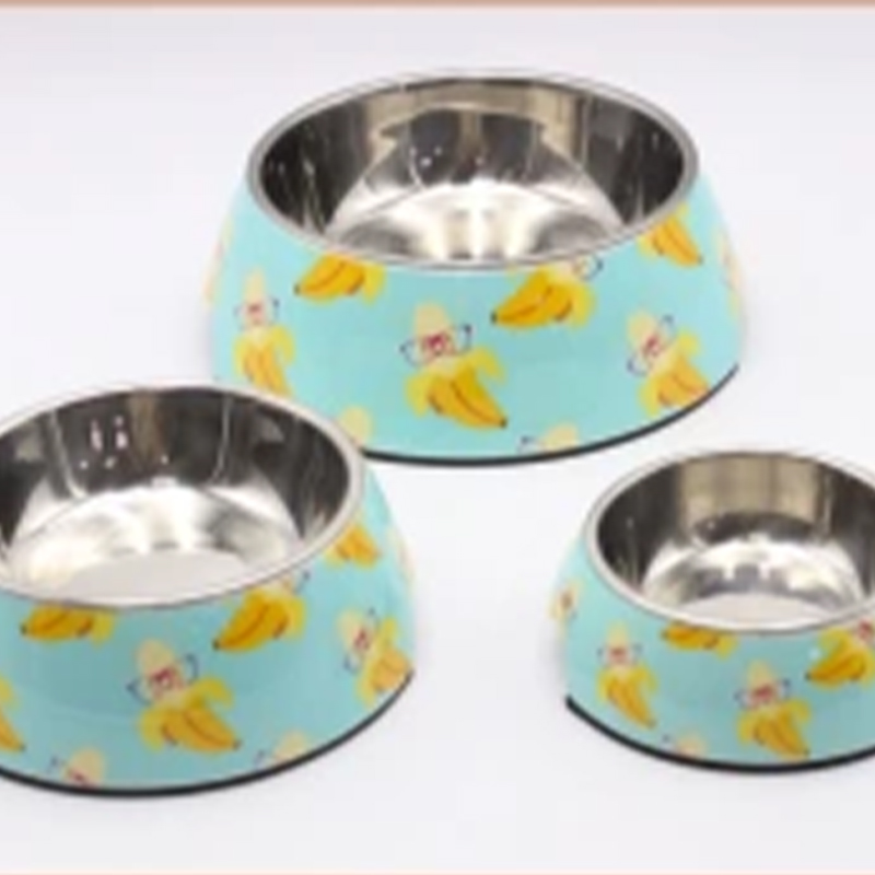 Stylish Antiskid Cartoon Stainless Steel Pet Food Dishes for Small to Large Dogs