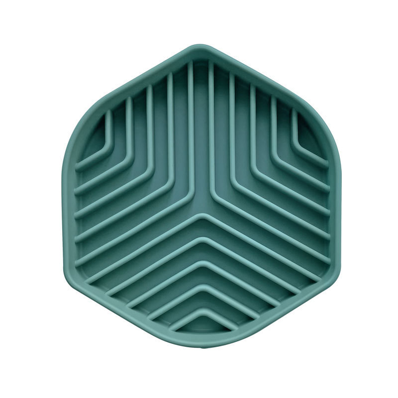 Pet Silicone Feeding Dish with Hex Design Long Lasting Material Ideal for Cats & Dogs
