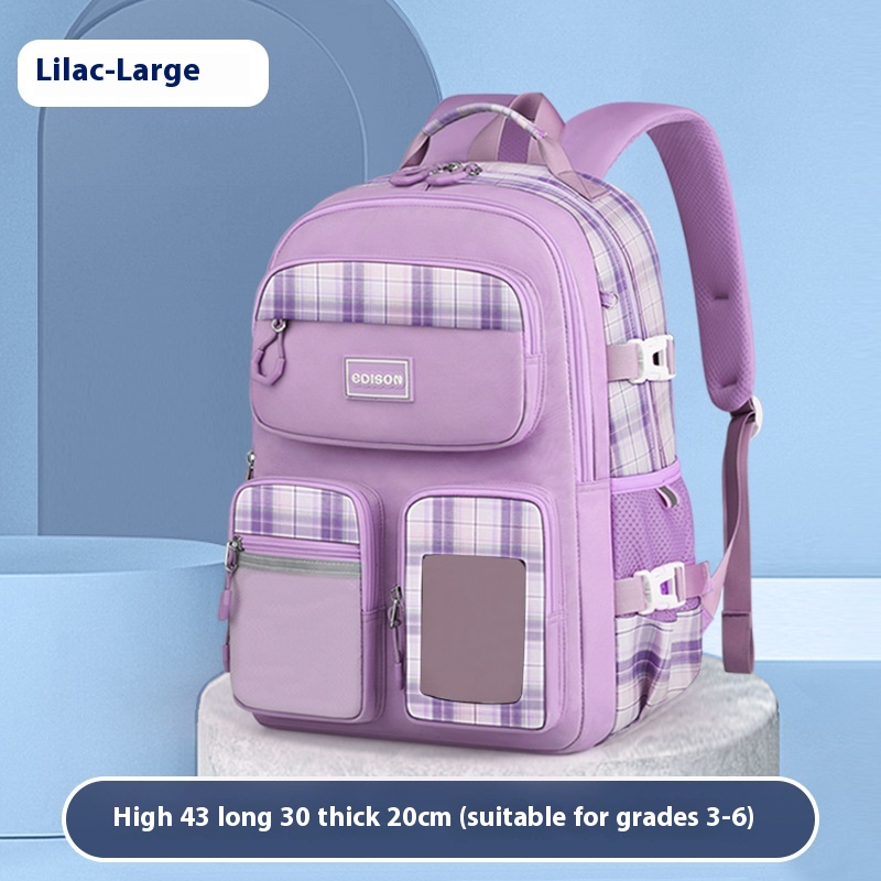 Preppy School Bag Student Backpack Nylon Cute Girl Backpack Badge Pendant Travel Bag