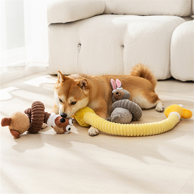 Funny Pet Toys For Dogs Plush Chewing Toy Teeth Grinding Interactive Chew Squeaky Dog Toys Pet Supplies