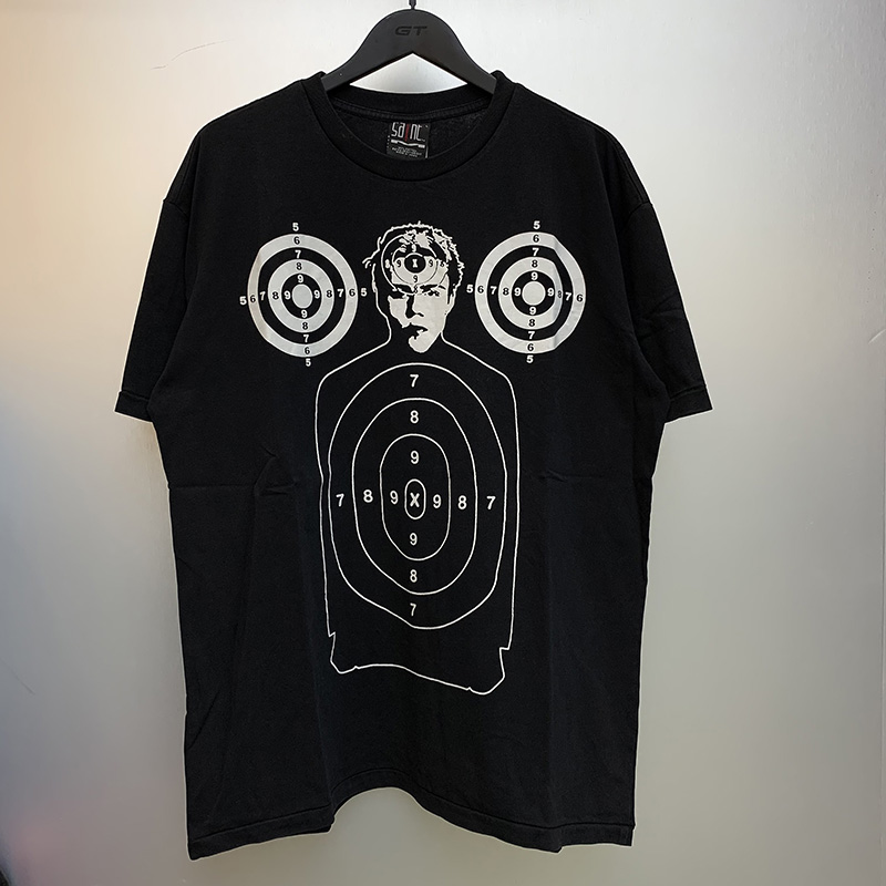 Printing T Shirt Summer Style Oversized Short Sleeves Tee Vintage Washed Black T-Shirts Top With Tags