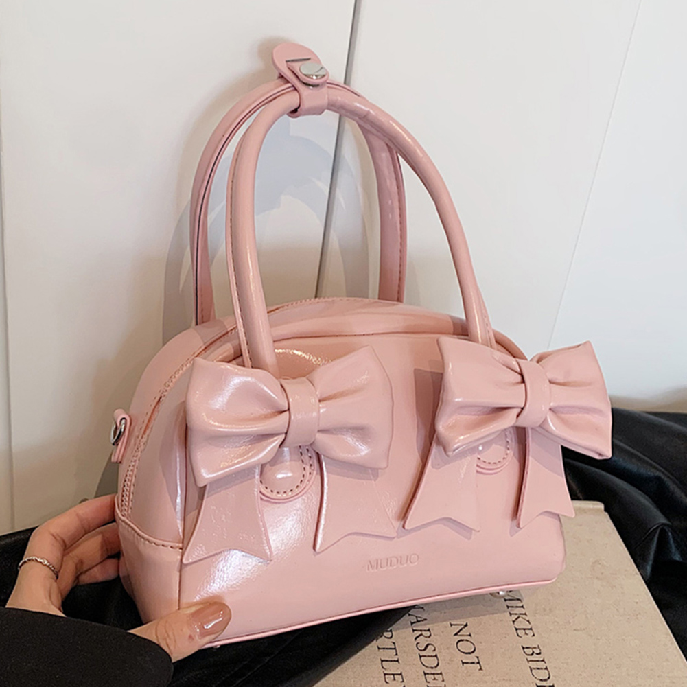 Fashion Women's Clutch Purse Handbags Summer Pink Bowknot Female Tote Bags Sweet Girl's Small Square Shoulder Messenger Bag