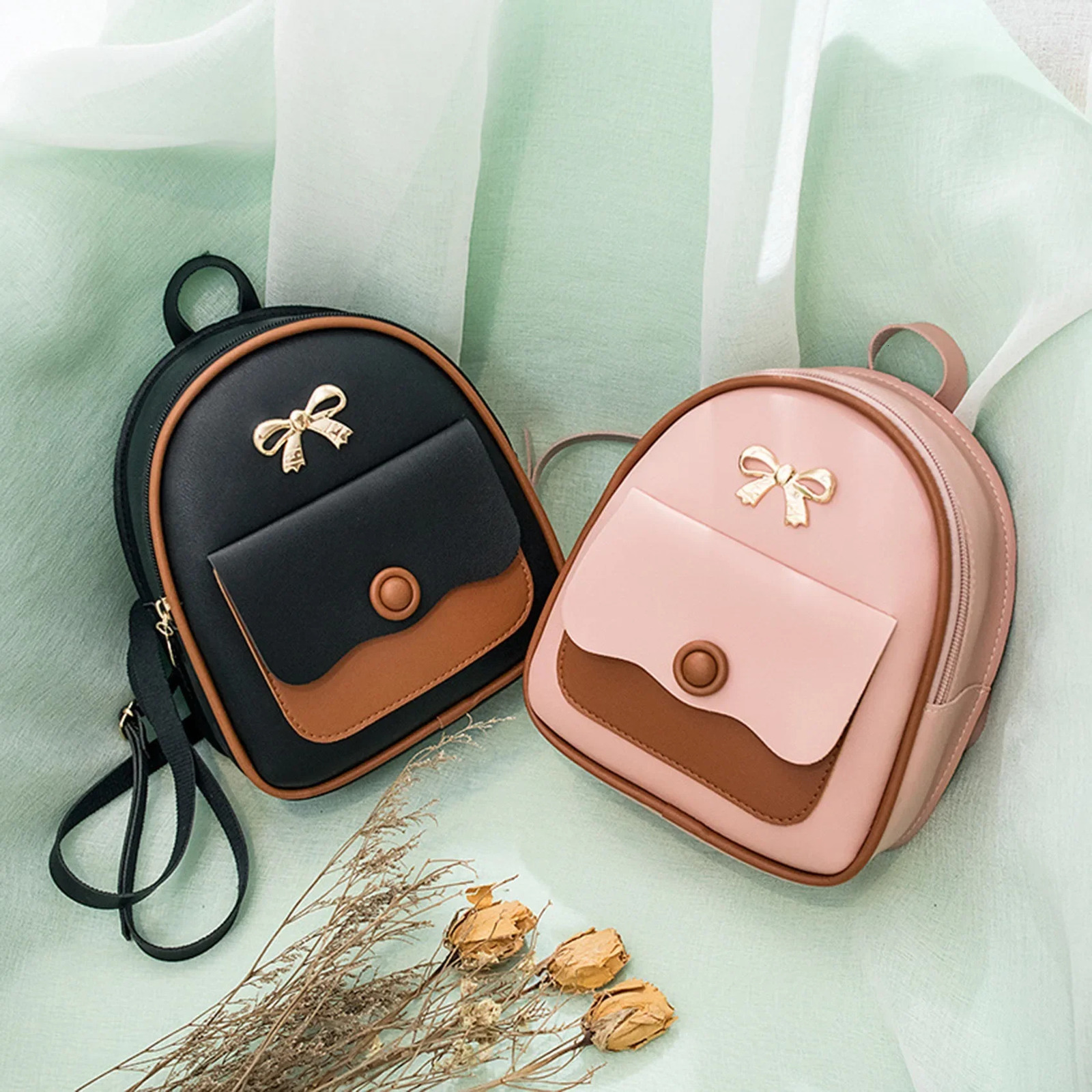 Fashion Casual Women Mini Backpack PU Leather Small Bag School Girl Backpacks Korean Style Ladies Cute Travelling 241029