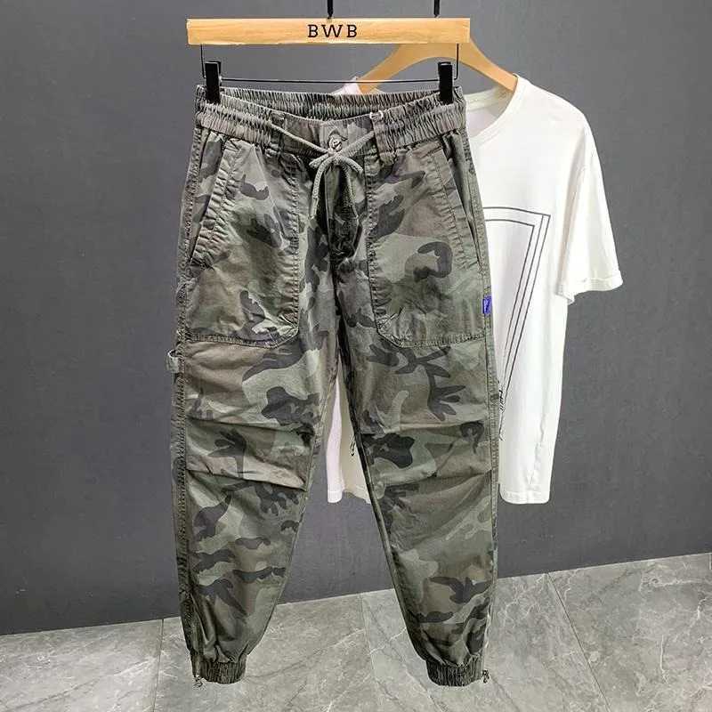 Cargo Pants Mens Summer Cotton Trousers Men Sweatpants Stretch Camouflage Casual Pants Streetwear Male Thin Motion Encil Pant LX241107