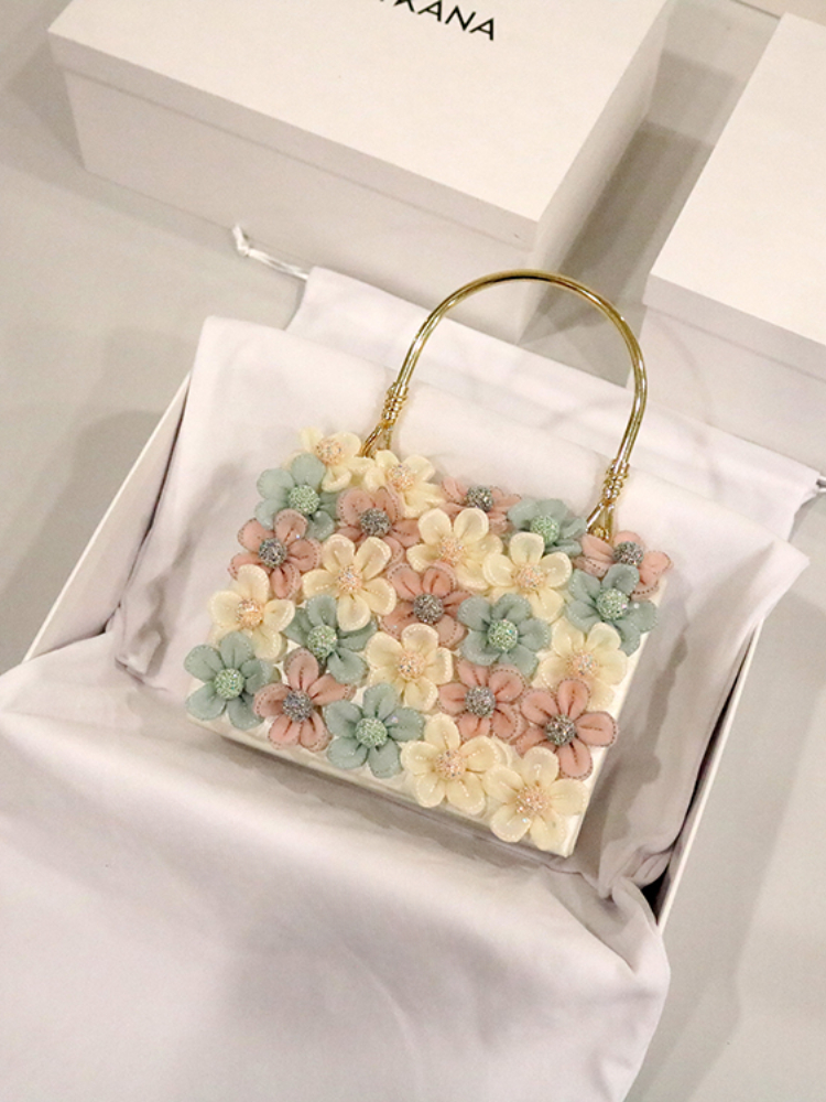 Fashion versatile foreign style flower fairy autumn new trendy women's bag single shoulder portable messenger bag chain