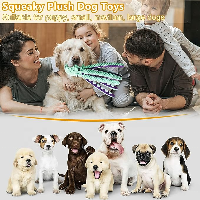 OF Wholesale Pet Toys Soft Stuffed Plush Pet Chew Toys Squeaky Dog Toys