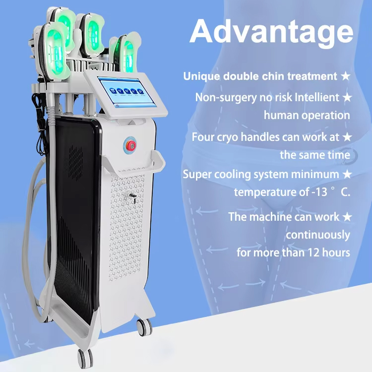 Vertical 360 Cryolipolysis Fat Decomposing 9 In 1 Weight Loss Body Contouring Slimming RF Cavitation Vacuum Cupping Cryo Jowl Removal D