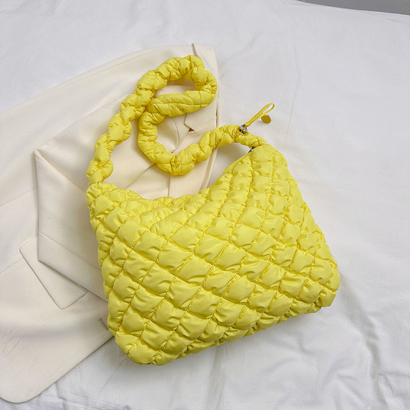 Quilted Tote Bag Puffer Shoulder Bag Large Padding Hobo Bag Lightweight Carryall Crossbody Bag for Women