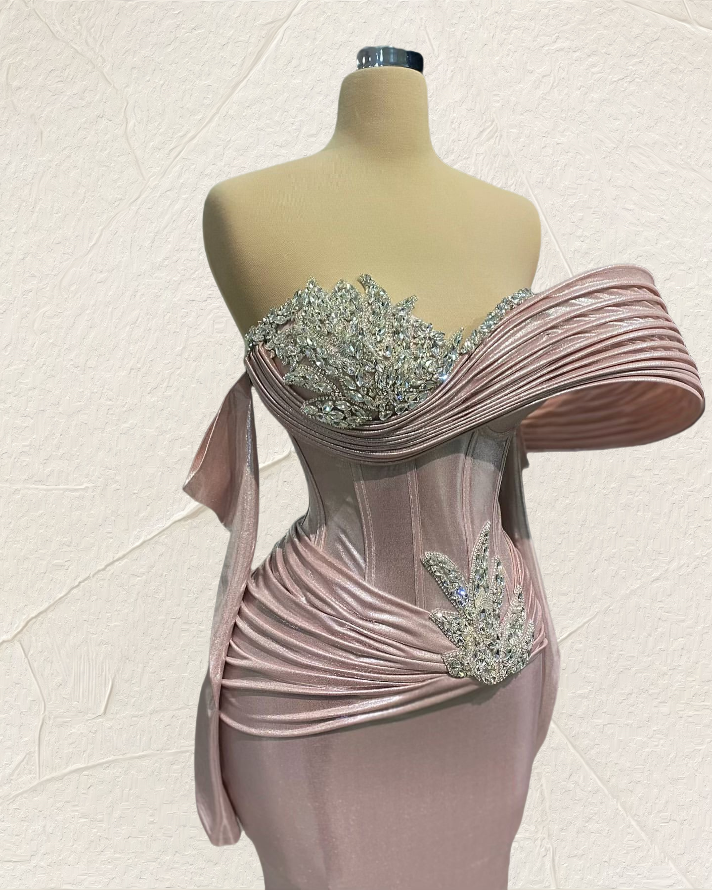 2024 Plus Size Pink Prom Dresses For Special Occasions Rhinestones Satin Stylish Evening Party Birthday Gowns Dress For Women Vestidos de novia