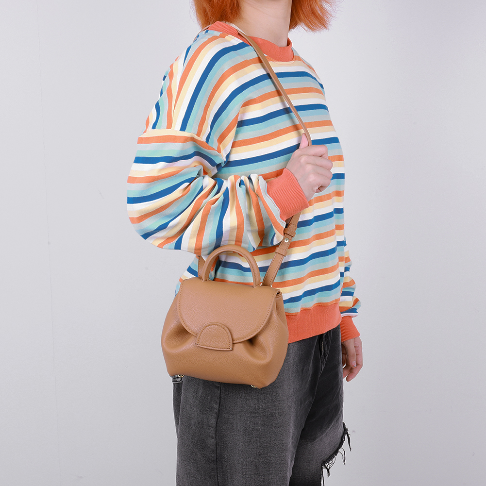 2024 Women Fashion Shoulder Bag PU Leather Elegant Handbag Large Capacity Simple Satchel Bag Detachable Strap Chic Crossbody Bag