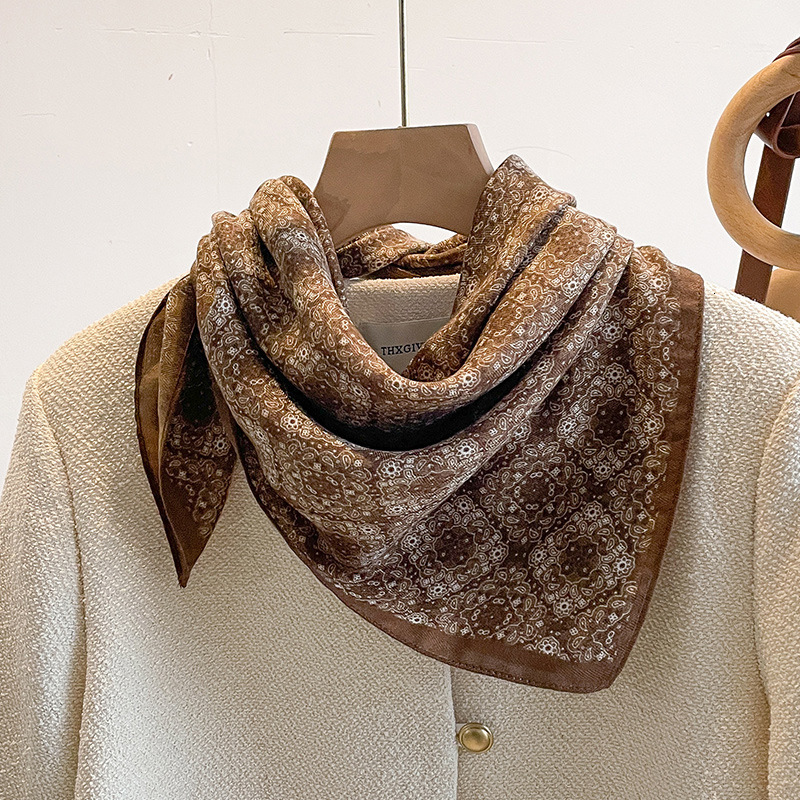 High quality fashion design,cotton linen square silk versatile small scarf for women in spring and autumn, headscarf, scarf, decorative temperament he