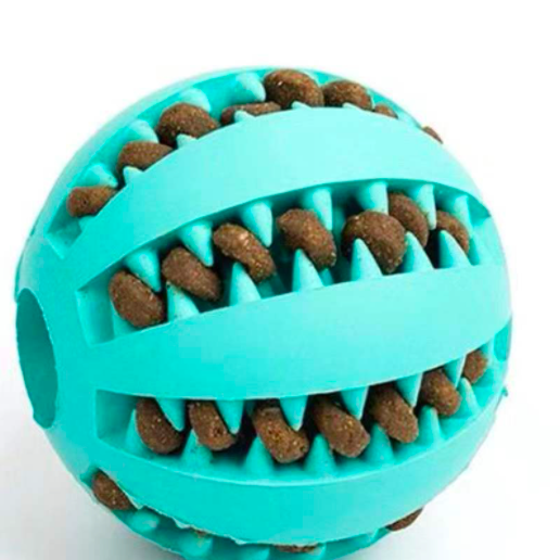 Pet Tooth Cleaning Chewing IQ Treat Ball Food Dispensing Bite Chew Knot Training Tugging Playing Rubber Rope Dog Ball Toys