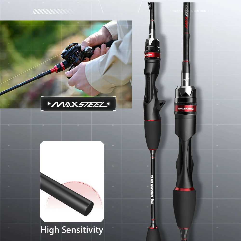 KastKing Max steel rod Caen rotary casting fishing rod with 1.80m 2.13m 2.28m 2.4m bass fishing bait rod W241108