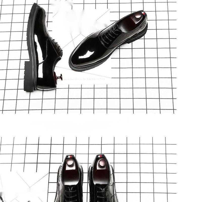 Men Dress Shoes British Fashion Patent Leather Casual Mens Shoes Pointed Business Leather Shoes Formal Dressing Shoes 241009