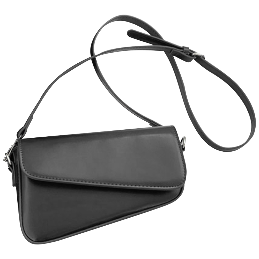 Women PU Small Square Bag Solid Color Flap Shoulder Bag All-Match Daily Satchel Bag Adjustable Strap Outdoor Travel Bag