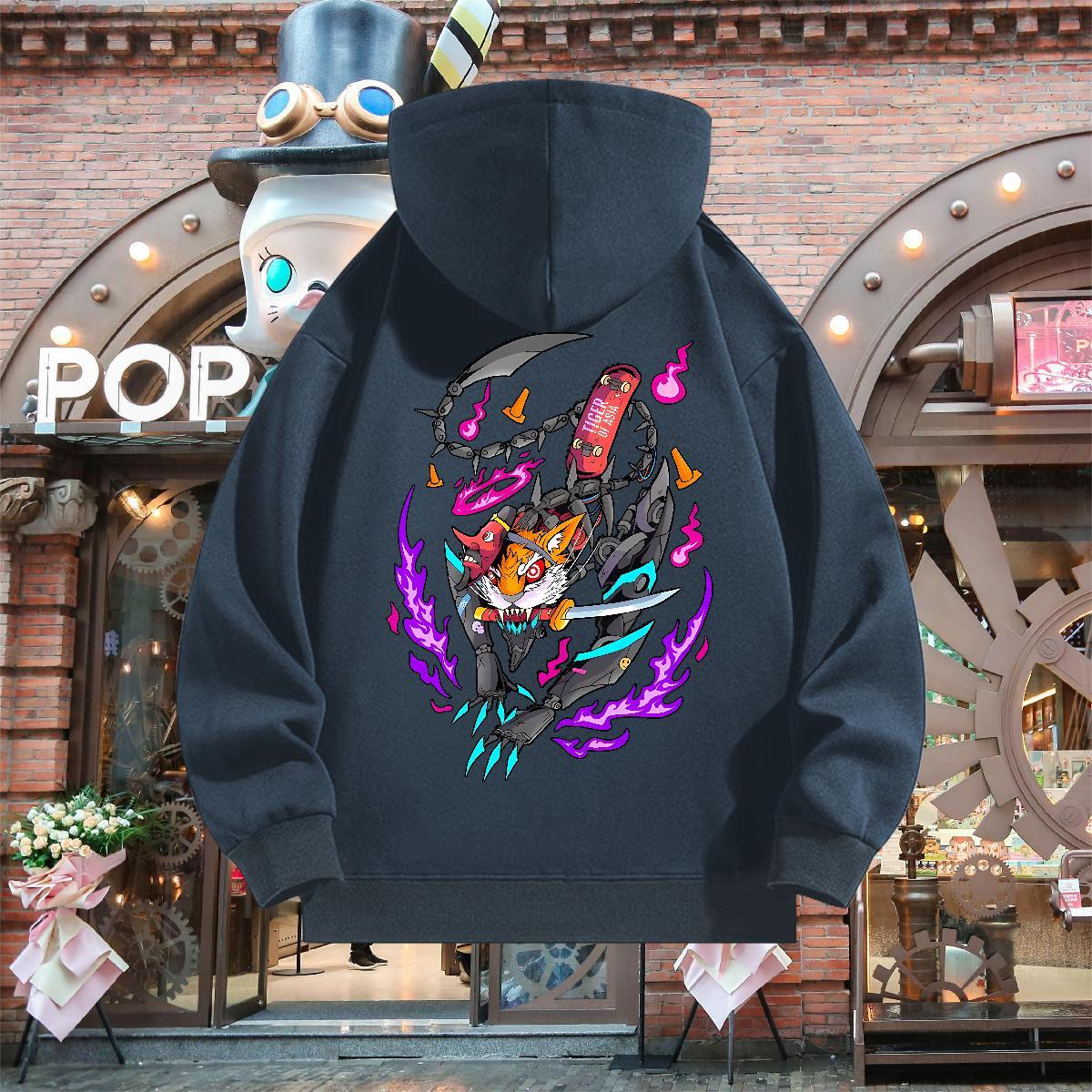 Fashion Casual Hoodie Breathable Soft Cool Design Hoodie for Man Woman Black Khaki Blue Tops Autumn Winter Casual Cotton 350g