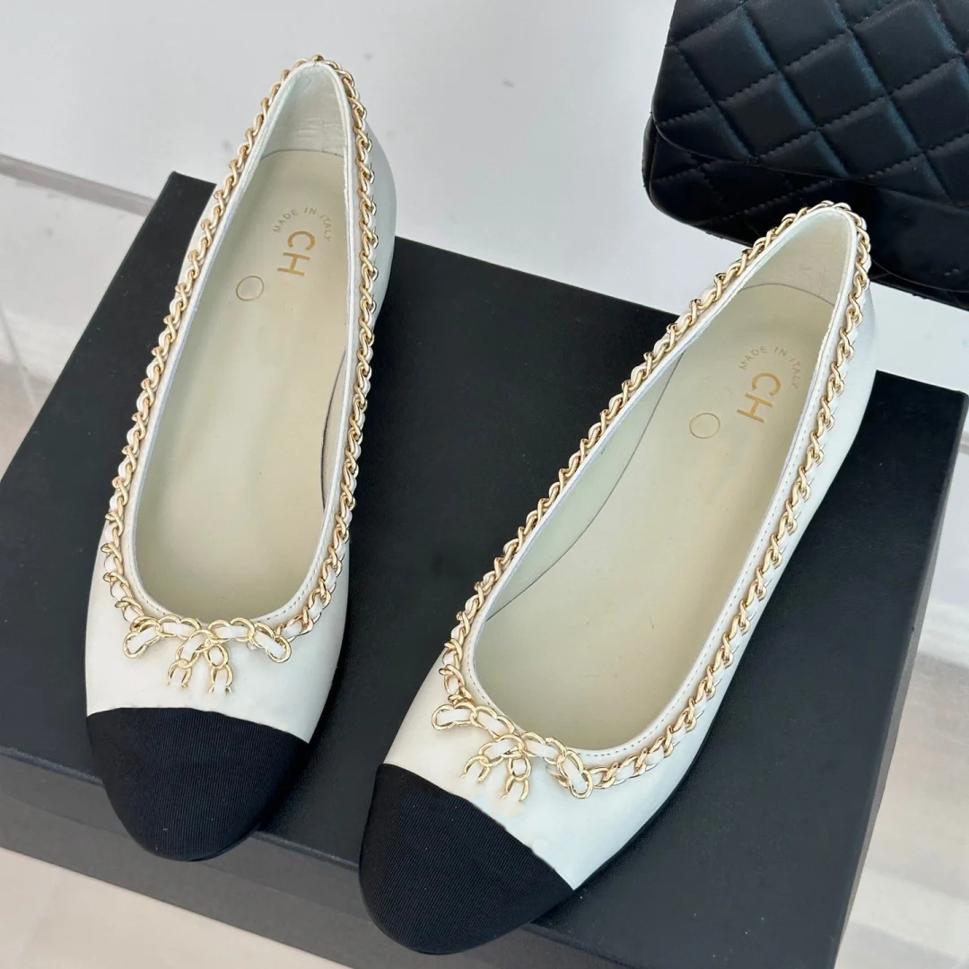 France Paris designer Ballet Flats Shoes Women brands Quilted Genuine Leather Slip on Ballerina Round Toe Ladies Shoes Zapatos 8 style