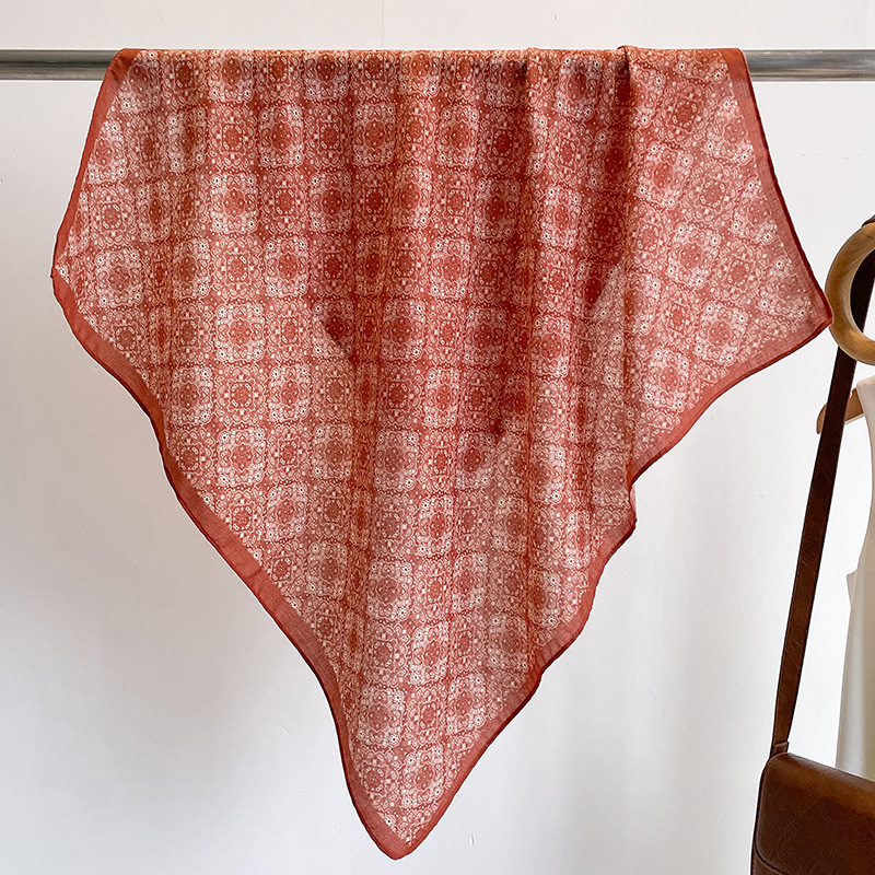 High quality fashion design,cotton linen square silk versatile small scarf for women in spring and autumn, headscarf, scarf, decorative temperament he