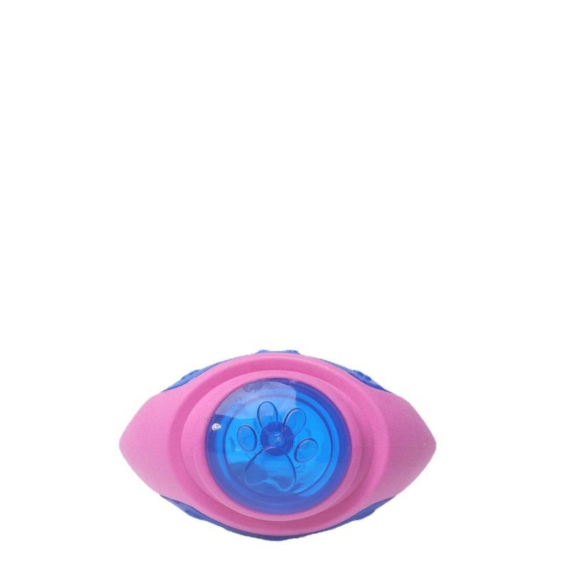 New TPR Toy Dog Boredom Toy Ball Sound Shiny Grinding Teeth Bite Resistant Wear Funny Rugby Ball Football