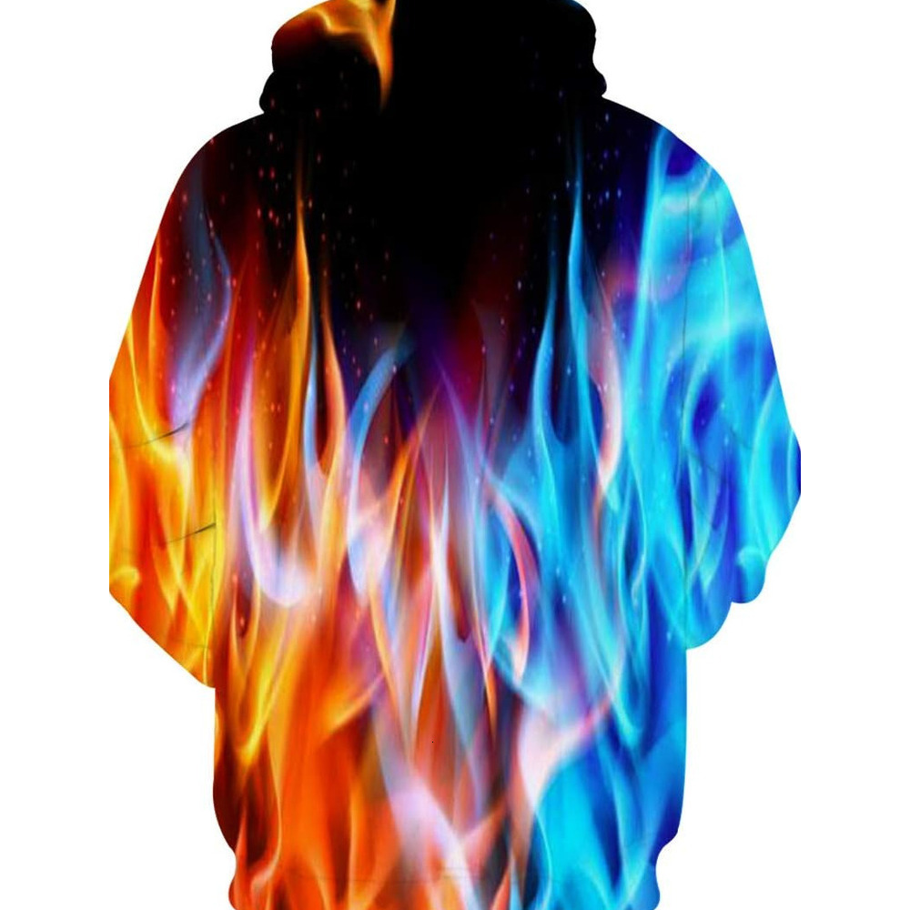 Hoodie for Mens Womens Graphic Hoodies for Men Women Unisex Novelty Sweatshirts Cool 3D Printed Pullover Hoody Hoodie with Pocket Graphic Trendy flame