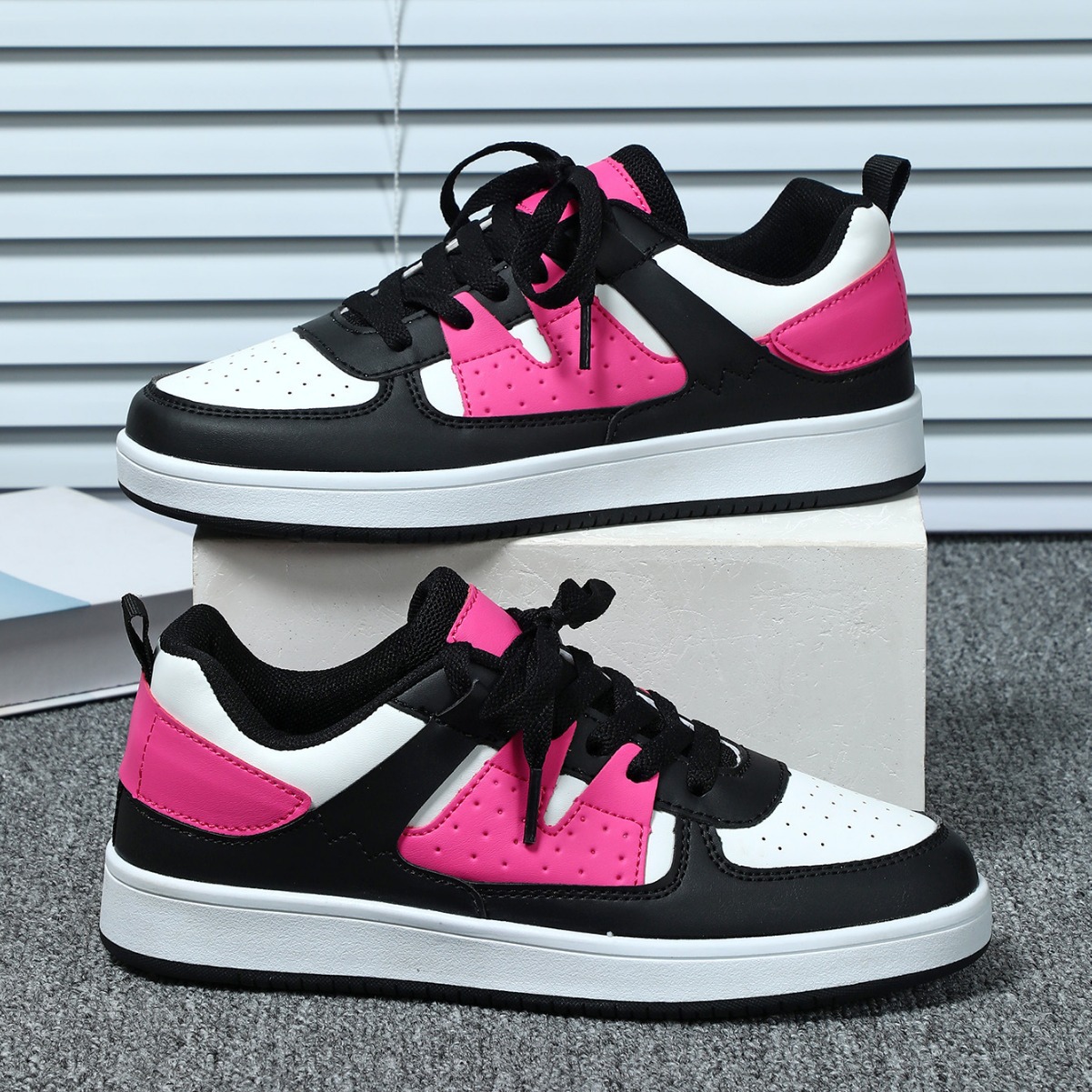 Men Women Casual Shoes Pink Leopard Lace Up Gym Jogging Non-Slip Mens Flat Heel Shoes