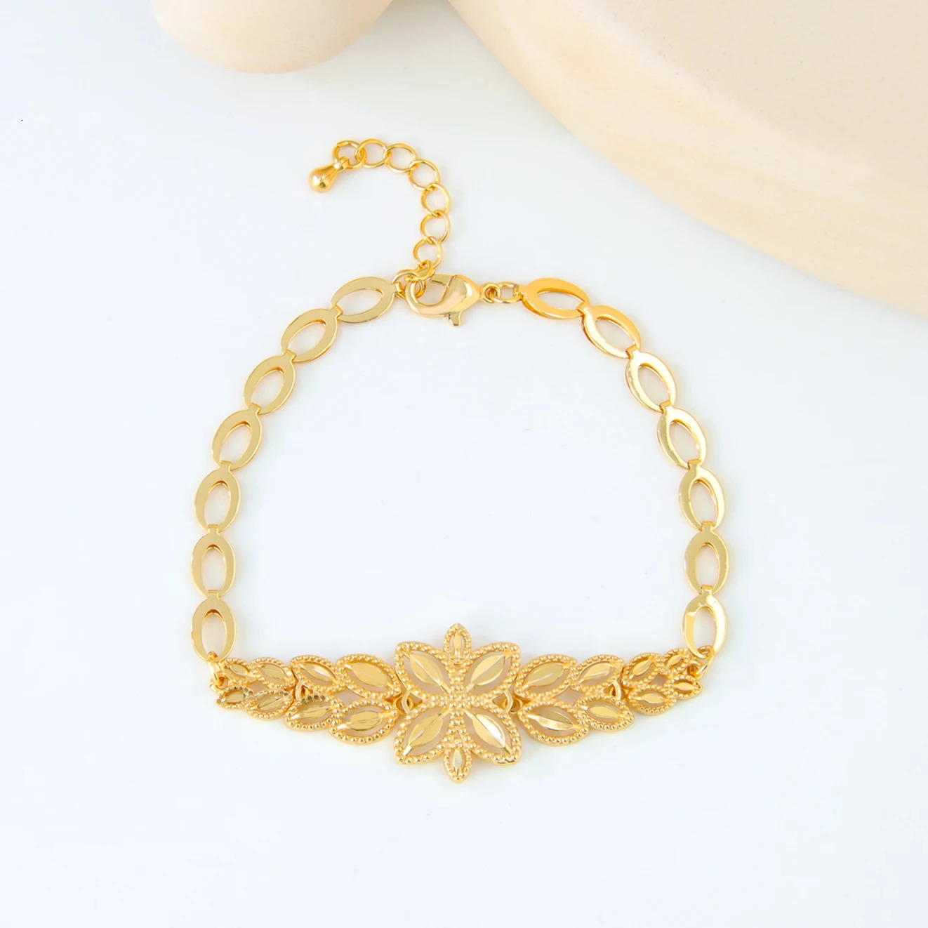 Dubai Wedding Jewelry Set 21k Gold Plated Arab Bridal Gold Necklace Bracelet Earrings Brazilian Women Vintage Jewelrys 241107