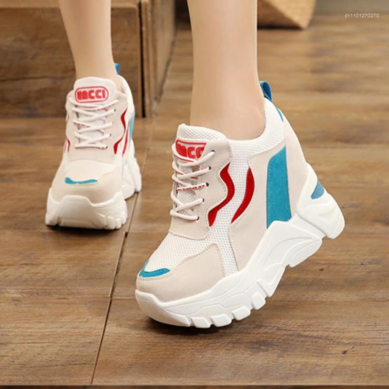 Casual Shoes Womens Sneakers 2024 Fashion Tennis Female Woman-shoes Platform Designer Trainers Wedge Roses Thick Sole Increa
