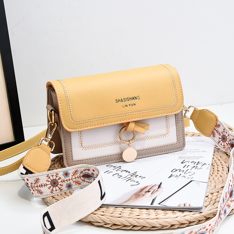Contrast Color PU Crossbody Bags for Women Travel Handbag Fashion Simple Shoulder Messenger Bag Ladies Handbag