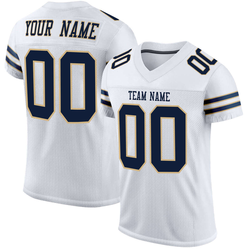 2025 High Quality Custom American White Rugby Jersey Printed Team Name Number Game Training Football Shirt Men/Youth