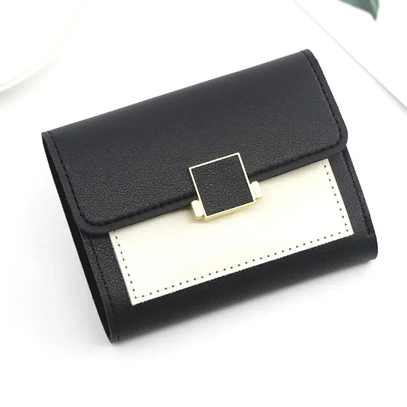 Women's Wallet Credit Card Holder Money Bags Zipper Coin Purse Mini Lightweight Portable Slot Wallets Metal Buckle Purses