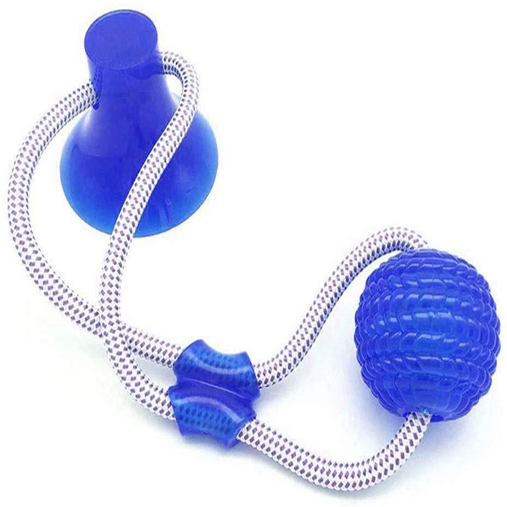 FREE SAMPLE Hot Sale Multifunction Molar Bite Dog Toys Rubber Chew Ball Cleaning Teeth Safe Elasticity Suction Cup Dog Chew Toy