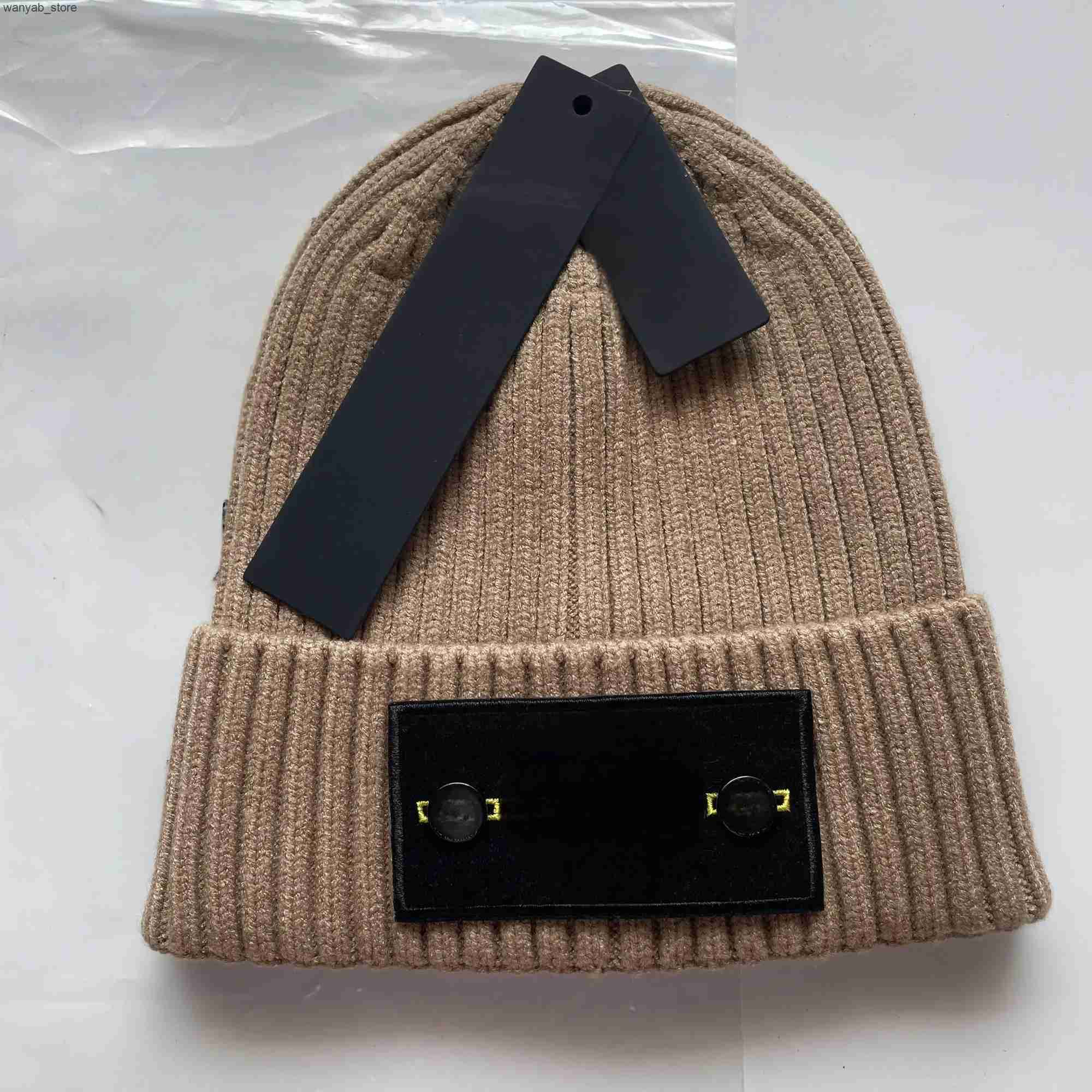 Beanie/Skull Caps 2024 Winter New Y2K Hip Hop Street Mens and Womens Universal Warm Hoodie Wool Knitted Hat L240910