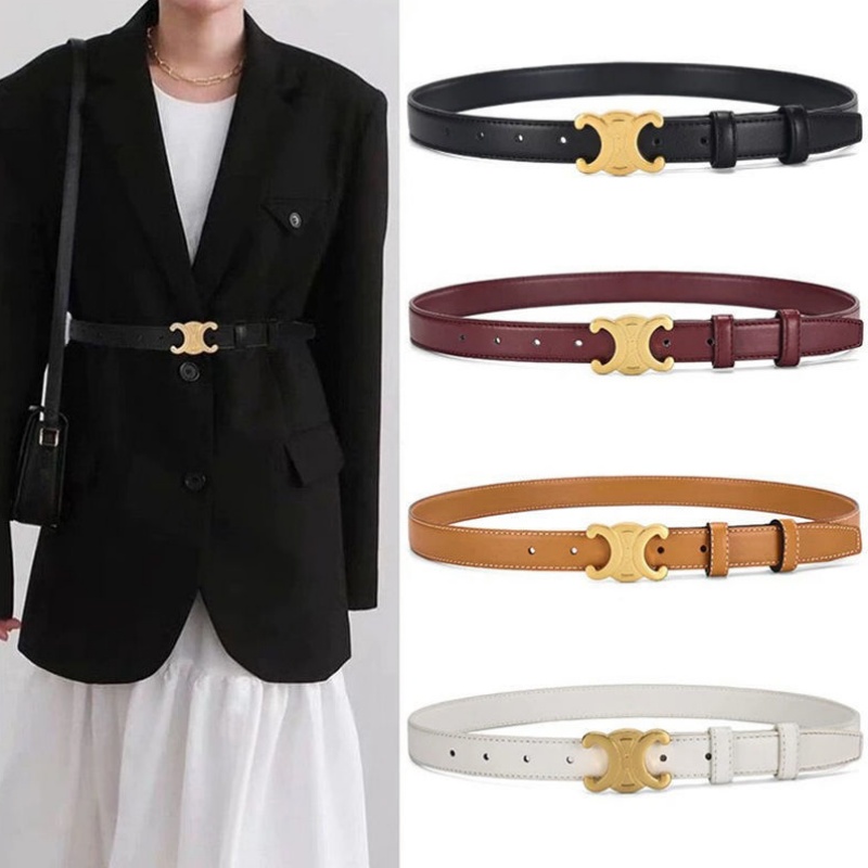 Luxury designer belt for mens belt genuine leather cowhide width 2.5cm women designers belts big smooth golden buckle womens belts waistband