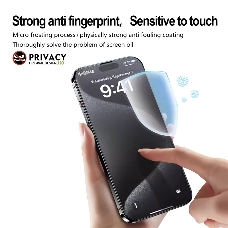 10pcs AG Matte Privacy Tempered Glass Screen Protector Anti Spy Film For iPhone 16 15 14 13 12 11 Plus Xr Xs Pro Max Samsung S24 S23 S22 S21 FE A54 A7
