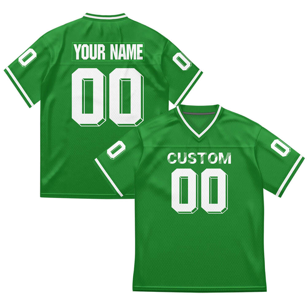 2025 Personalized Jersey Printed Letter Number Football Tee Shirt Athletic Uniform Big Size