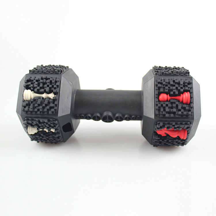 2020 new style dumbbell shaped pet dog rubber chew toy