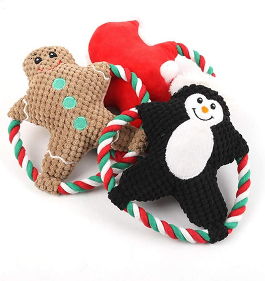 Pet Plush Toy Throw Pet Dog Training Toys Vent Christmas Gift Chew Stuff Dog Chew Toy for Puppy Cat Dog Products