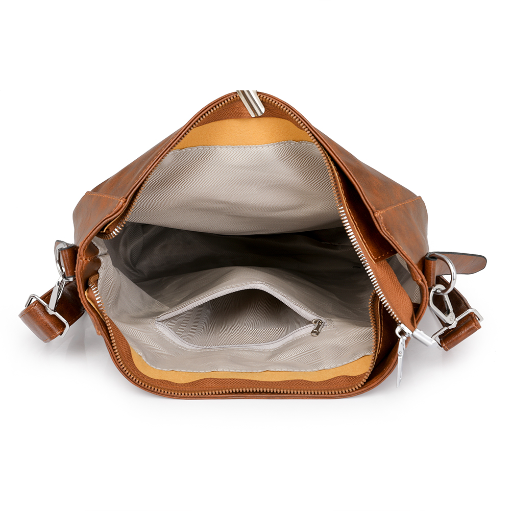 Handbag for Women with Adjustable Strap Hobo Bag PU Leather Multi-Pocket Bucket Bag Large Capacity Satchel Purse for Work Travel