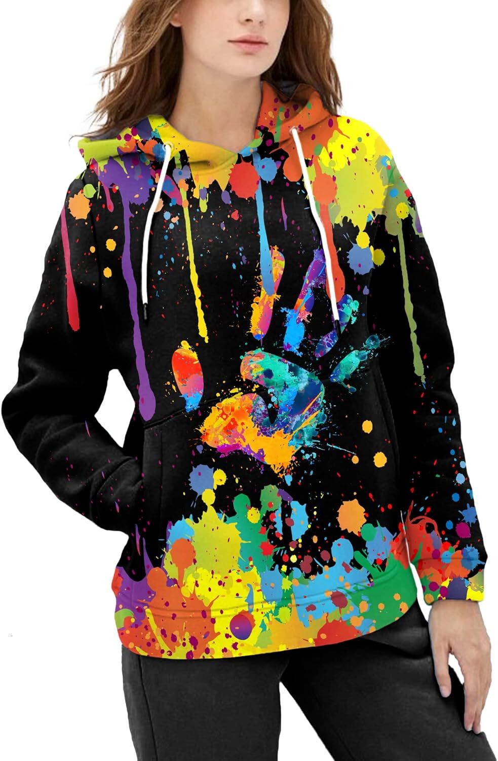 Hoodie for Mens Womens Unisex Realistic 3D Print Galaxy Pullover Hooded Sweatshirt Hoodies with Big Pockets Graphic Fashionable colorful patterns