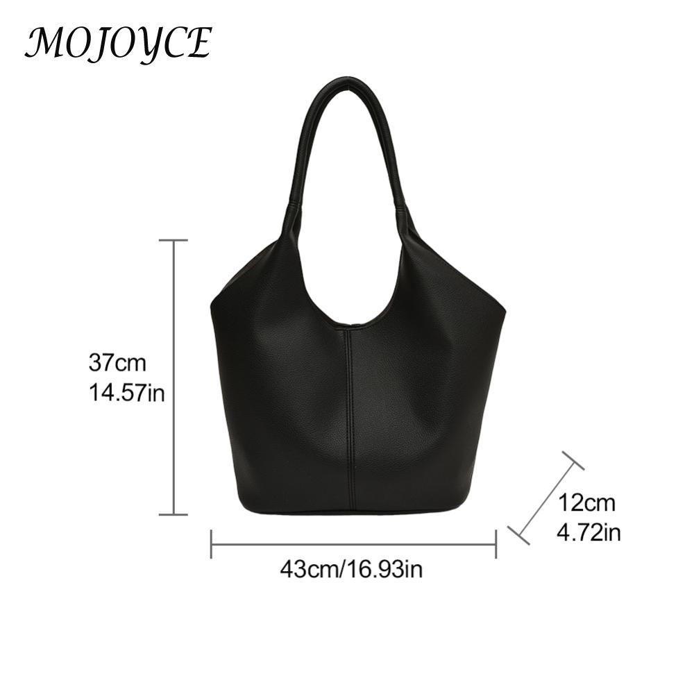 Women PU Tote Bag Vegan Leather Bucket Bag Large Capacity Trendy Commuting Bag Oversized Weekender Handbags Outdoor Travel Bag