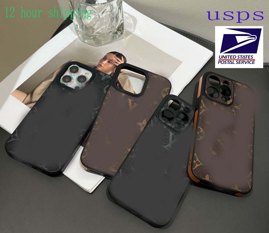 Designers Leather Phone Cases For iPhone 16 Pro Max 15 Plus 14 13 12 mini 11 iPhone16 Fashion Print Design l Classic Back Cover Designer Case Lux