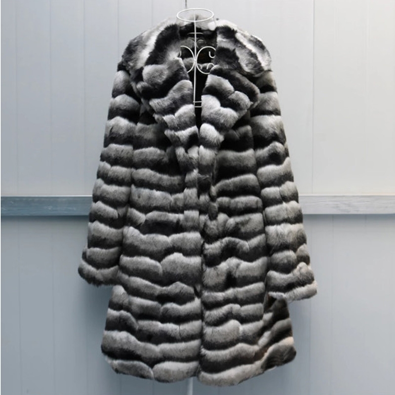 Winter womens fur coat coat mint hair long casual windproof mint top 241107