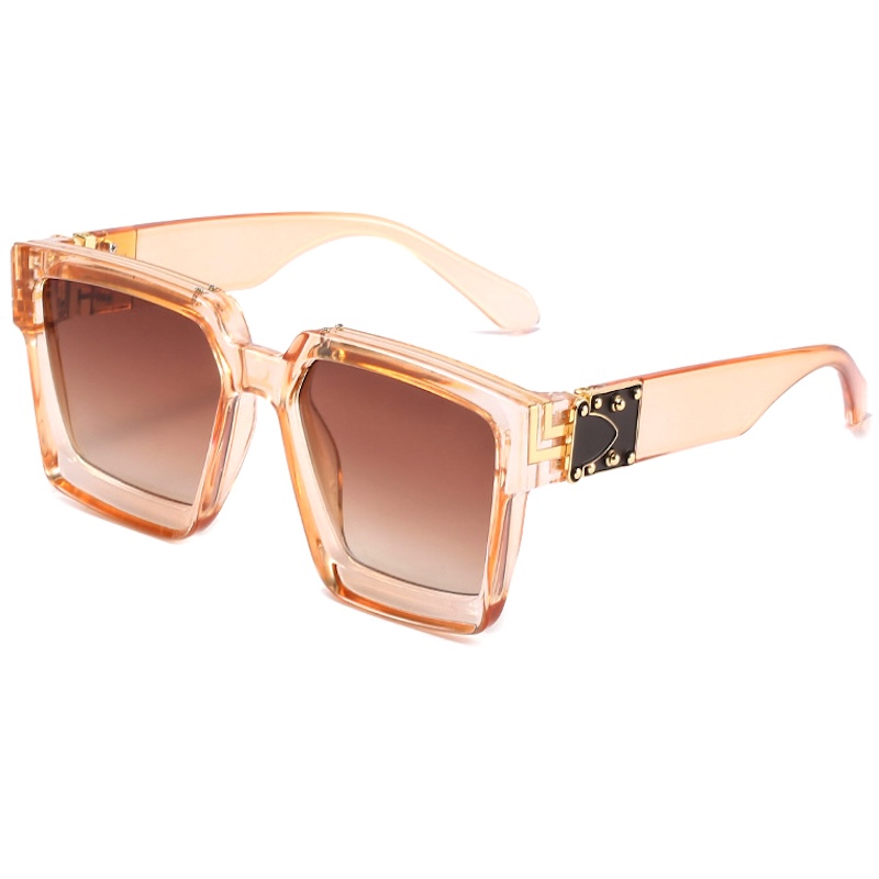 Oversized Square Sunglasses Steampunk Big Men Designer Women Cool Thick Sun Glasses Vintage Fashion y2k Cyberpunk Futuristic Personalized Retro Gold S