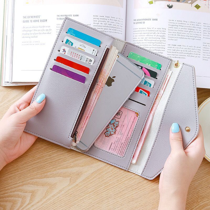 Coin Clutch Purses PU Leather Long Wallets Women's Light Luxury Fashion Simple Short Wallet Mini Credit Card Holder Money Bag