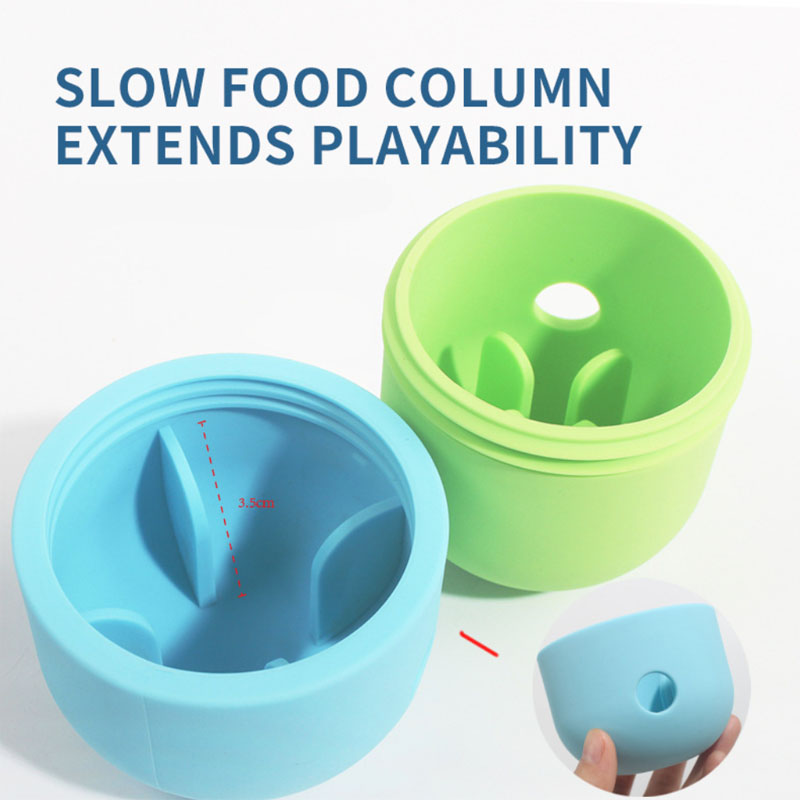 Hot Selling Eco-friendly Silicone Pet Food Dispenser Dog Feeder Puzzle Toy Ball For Puppy Dogs