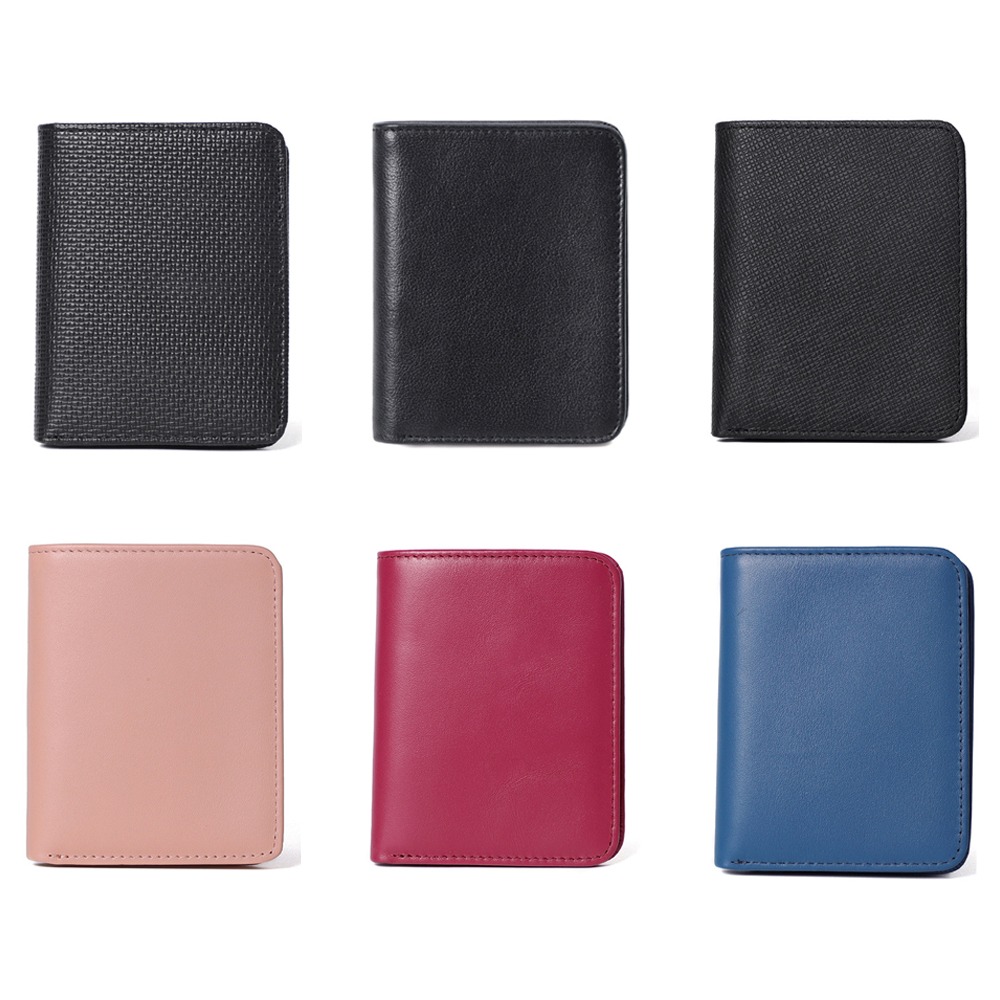 Durable Genuine Leather Slim Men Wallet Multi-card Portable Thin Pocket Wallet Large Capacity Small Coin Purse Men