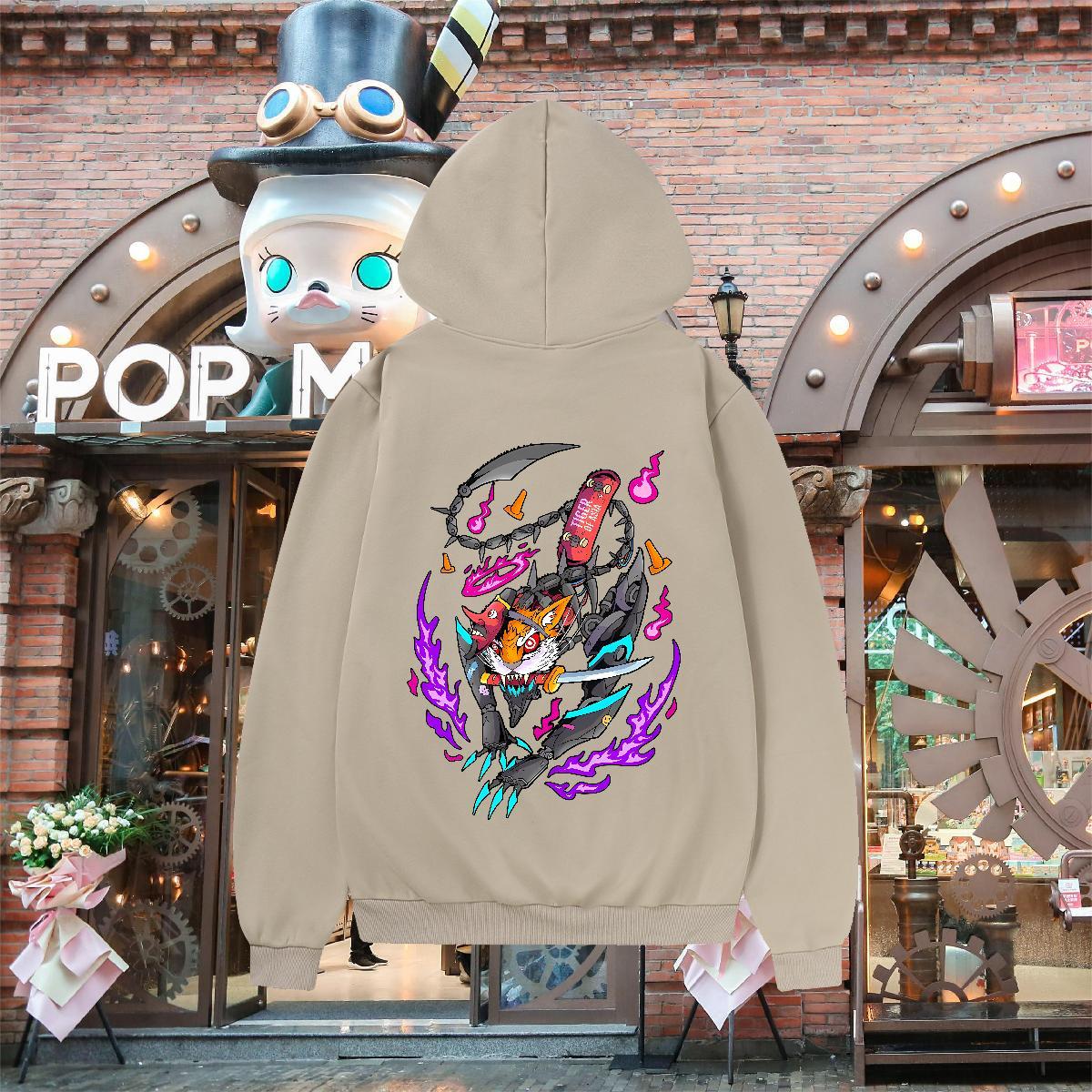 Fashion Casual Hoodie Breathable Soft Cool Design Hoodie for Man Woman Black Khaki Blue Tops Autumn Winter Casual Cotton 350g