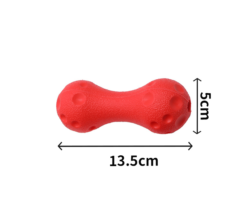 Hot Sale Pet Dog Vocal Toy Ball Corgi Training Dog Grinding Teeth Bite Resistant TPR Toy Supplies Vocal Barbell Toy
