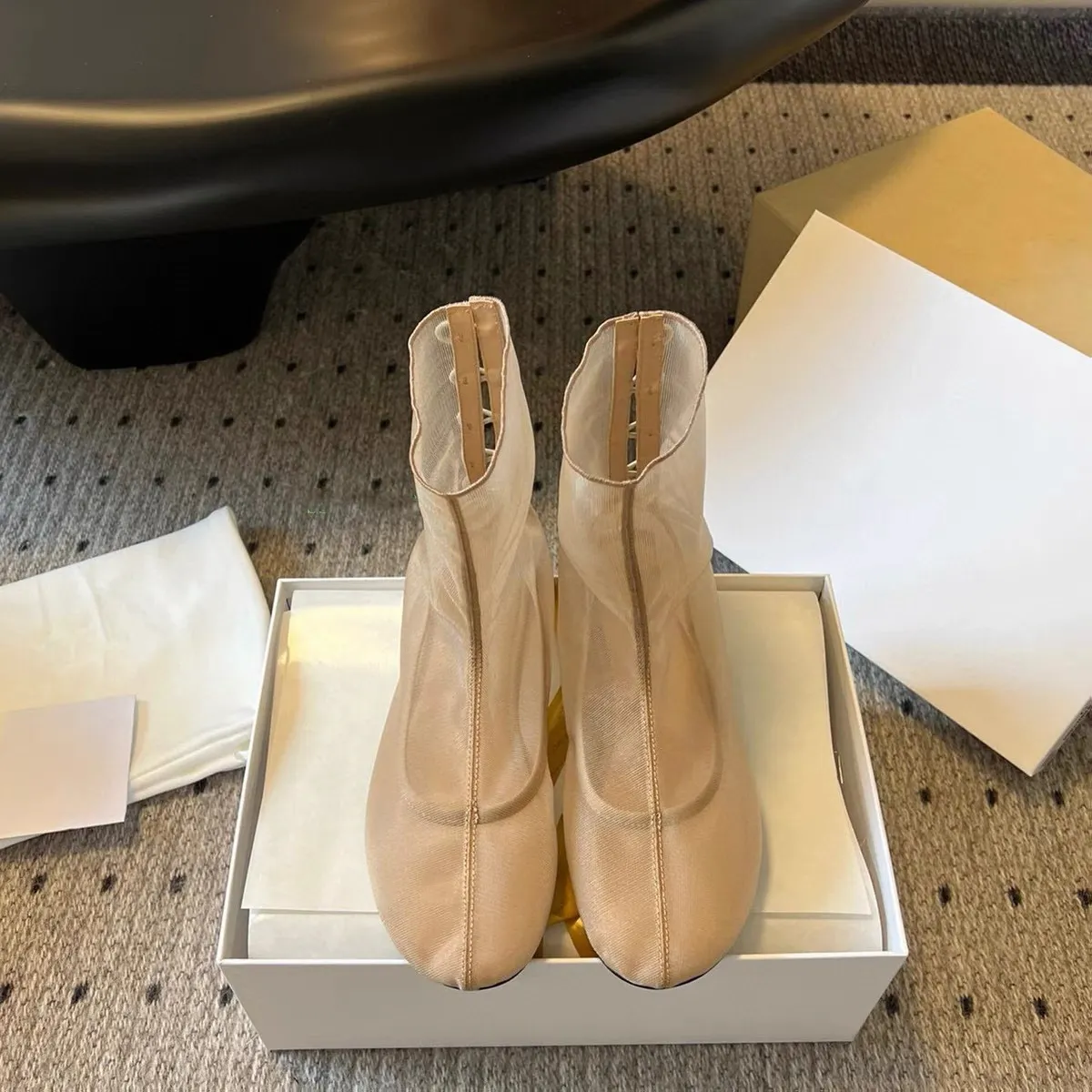 Mesh Fashion Designer Flat With Shoes Women Ankle New In 2024 Summer Spring Round Toe Ladies Short Boots Female Footwear 9492 241120