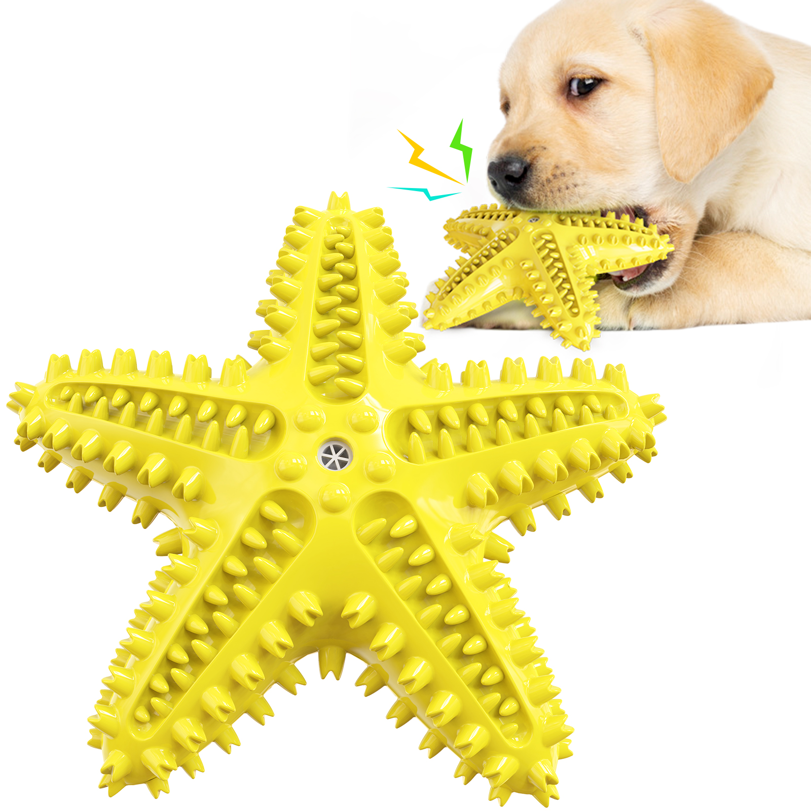 Factory Secure Sound Pet Toy Chew Toothbrush Starfish Teeth Cleaning Molar Dog Chew Squeaky Resistance Dog Toy